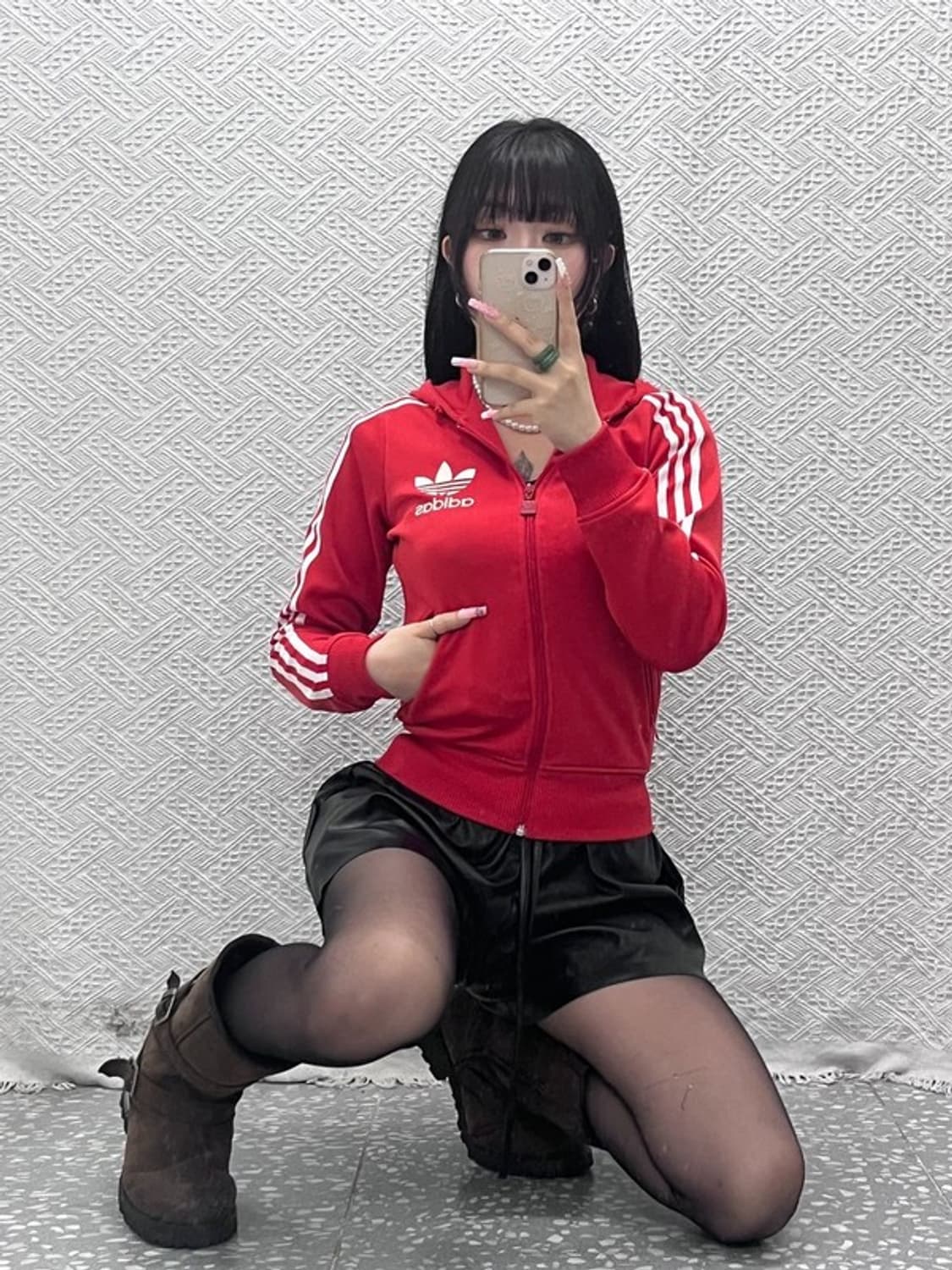 아디다스 유로파 플락 Y2K 딱붙핏 후드 져지 집업 85 C12539 상품이미지1