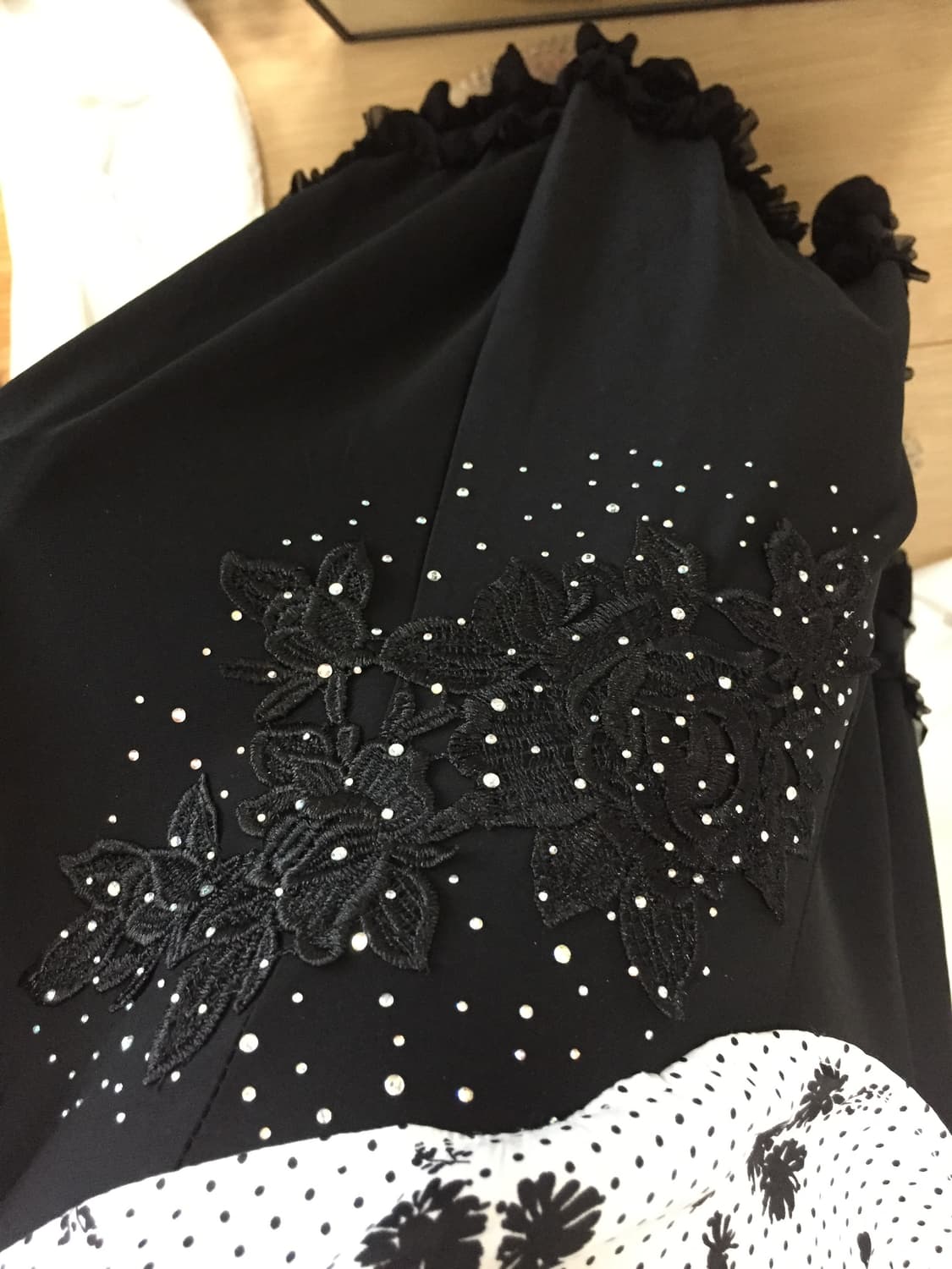 꽃 큐빅 프릴 스커트 상품이미지4