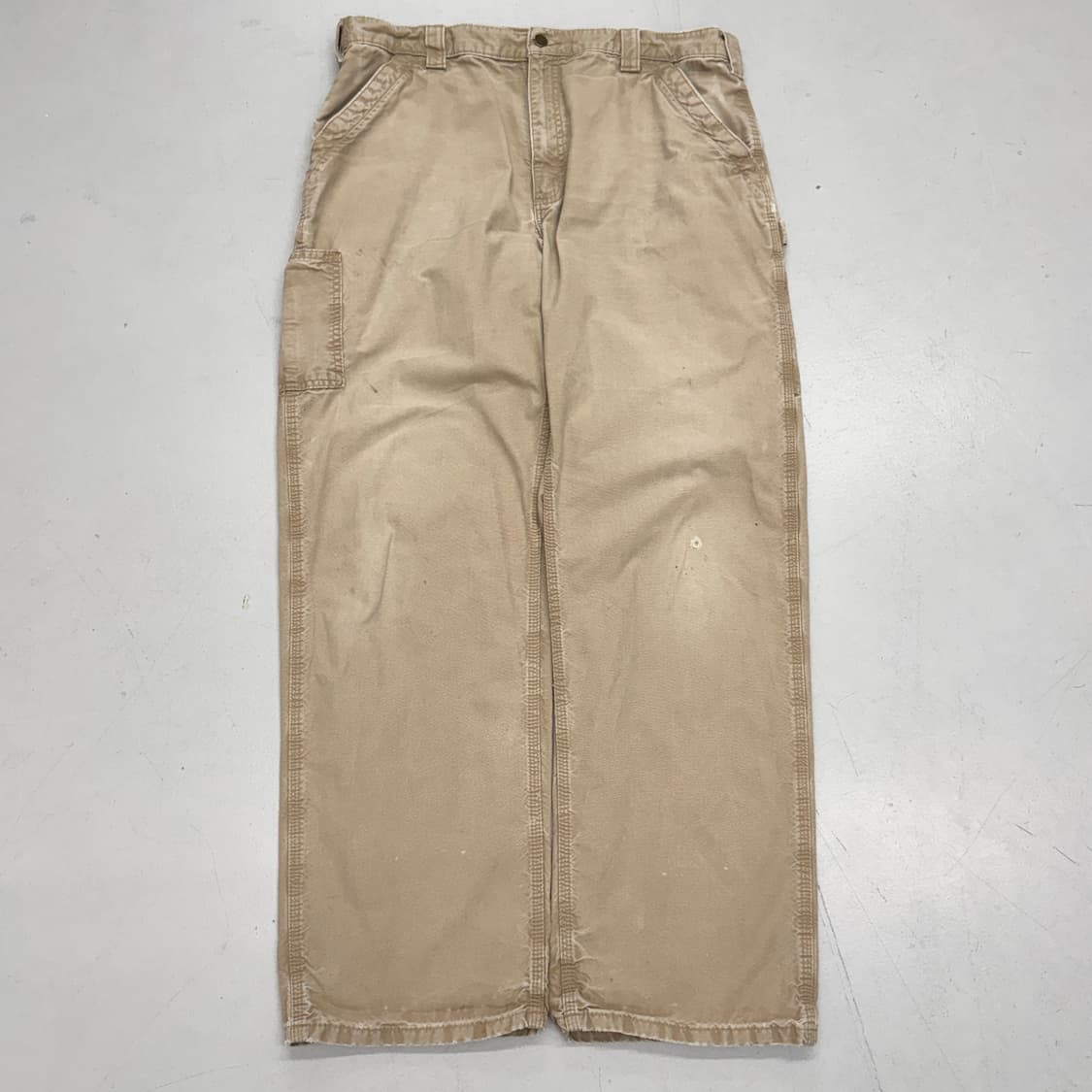 칼하트 OG 가죽패치 카펜터 페이딩 와이드 워크팬츠 상품이미지2