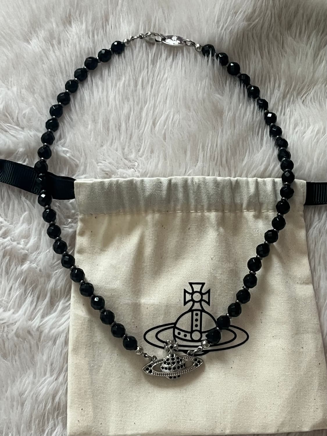 정품 비비안웨스트우드 메살린 초커 블랙 상품이미지2