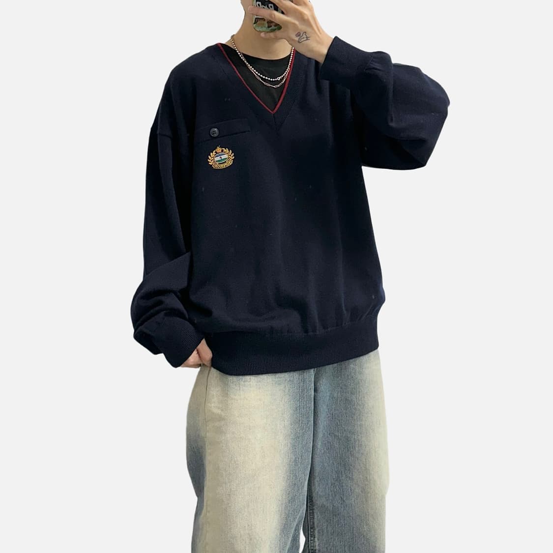 슈페리어 월계수 로고 니트 웜업 상품이미지1