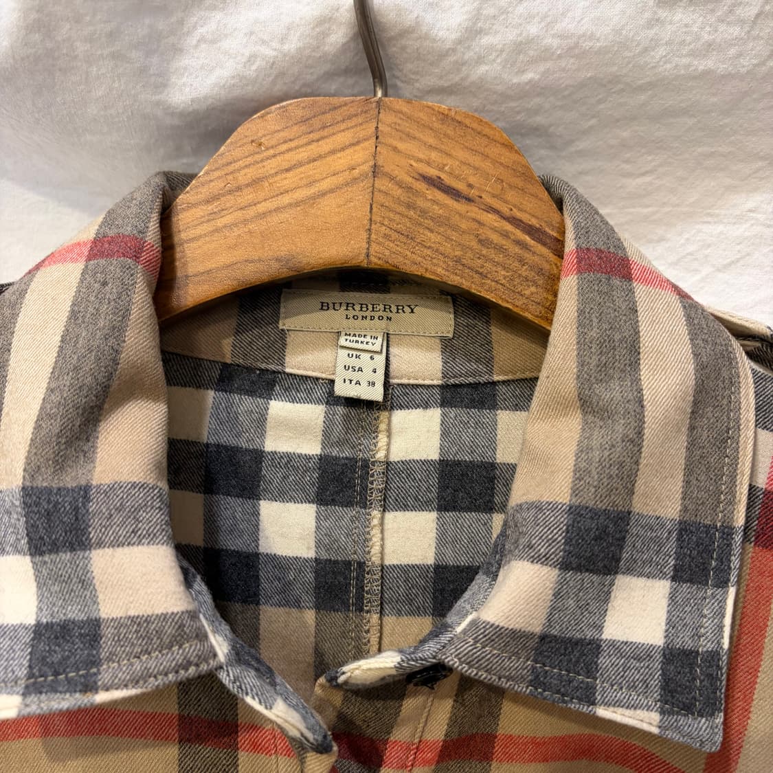 버버리 체크 셔츠 원피스 벨트 세트 상품이미지3