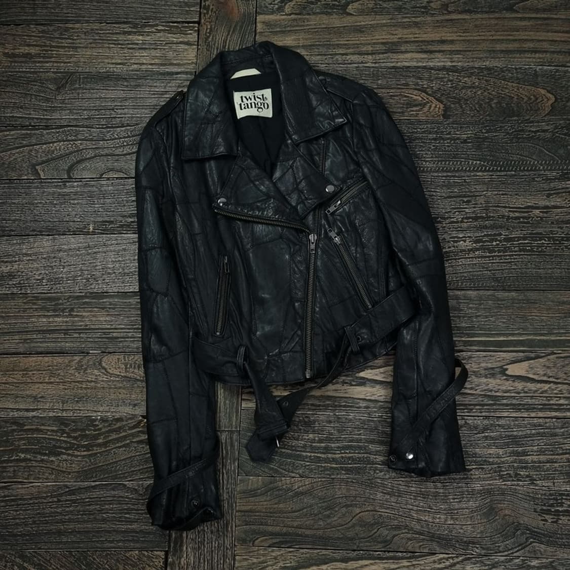 빈티지 그런지 리얼 쉽스킨 양가죽 라이더 레더 자켓 M16644 상품이미지1