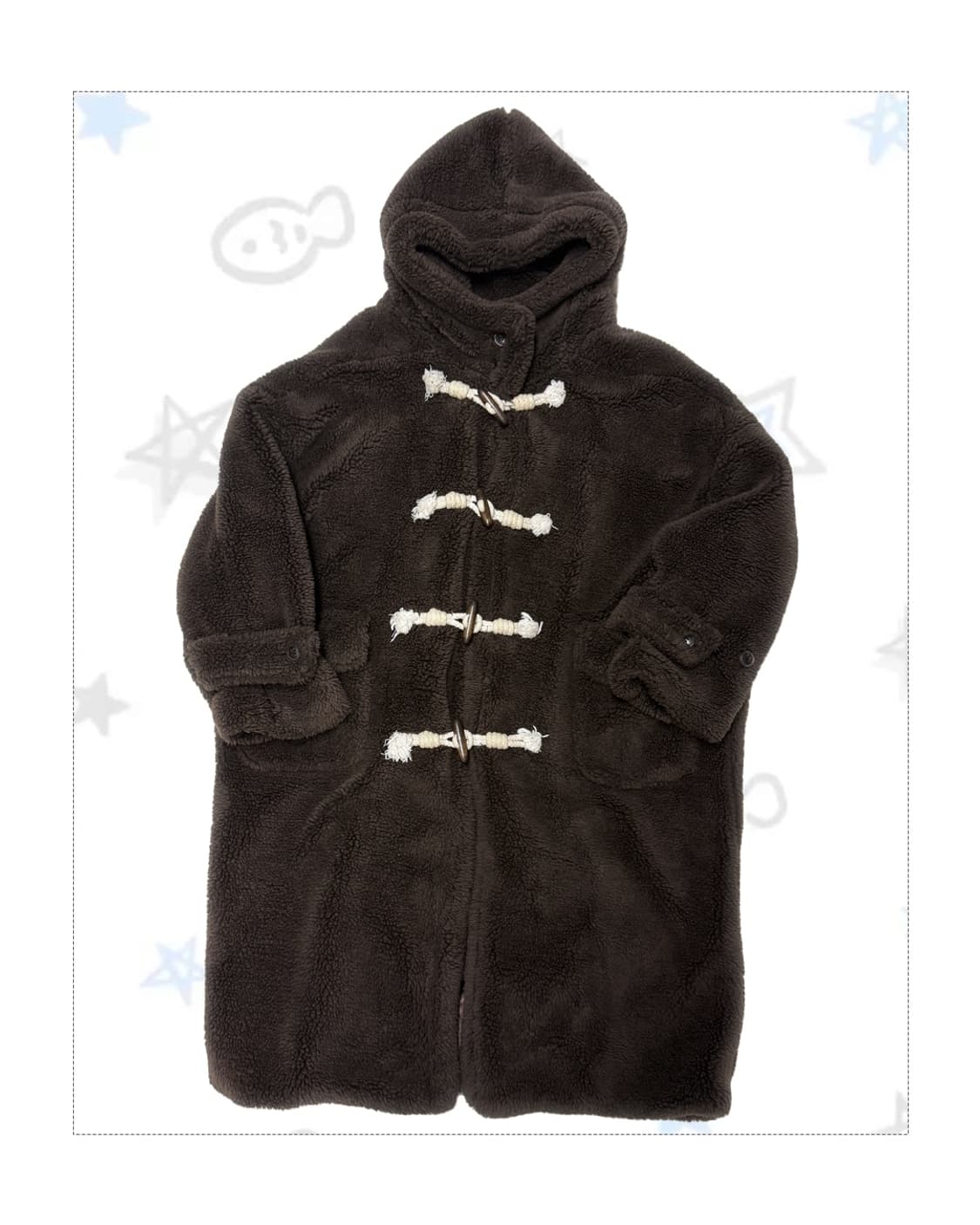 다크초코브라운 복슬 털 떡볶이코트 떡코 상품이미지1