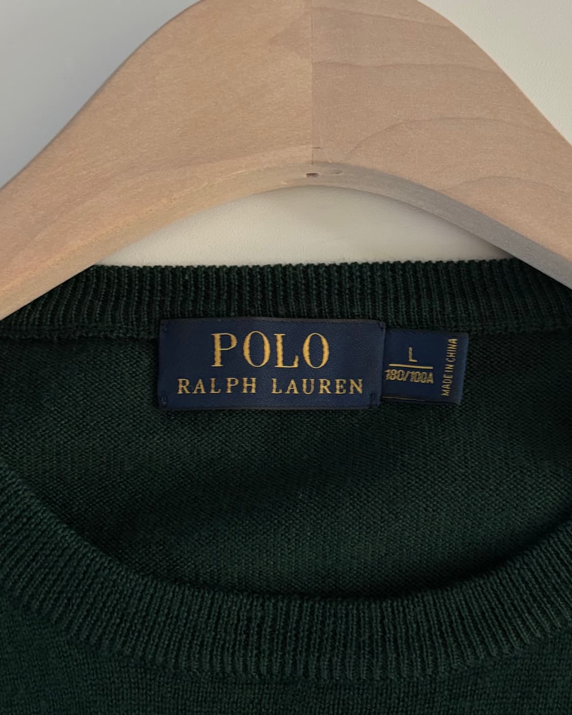 Polo 폴로 랄프로렌 신형 딥그린컬러 메리노울 라운드넥 니트 상품이미지4