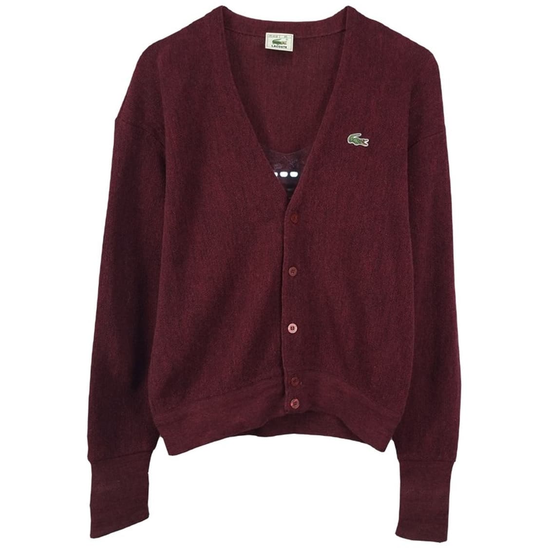 [라코스테] 서광 로고 패치 빈티지 브이넥 니트 가디건 M18941 상품이미지2