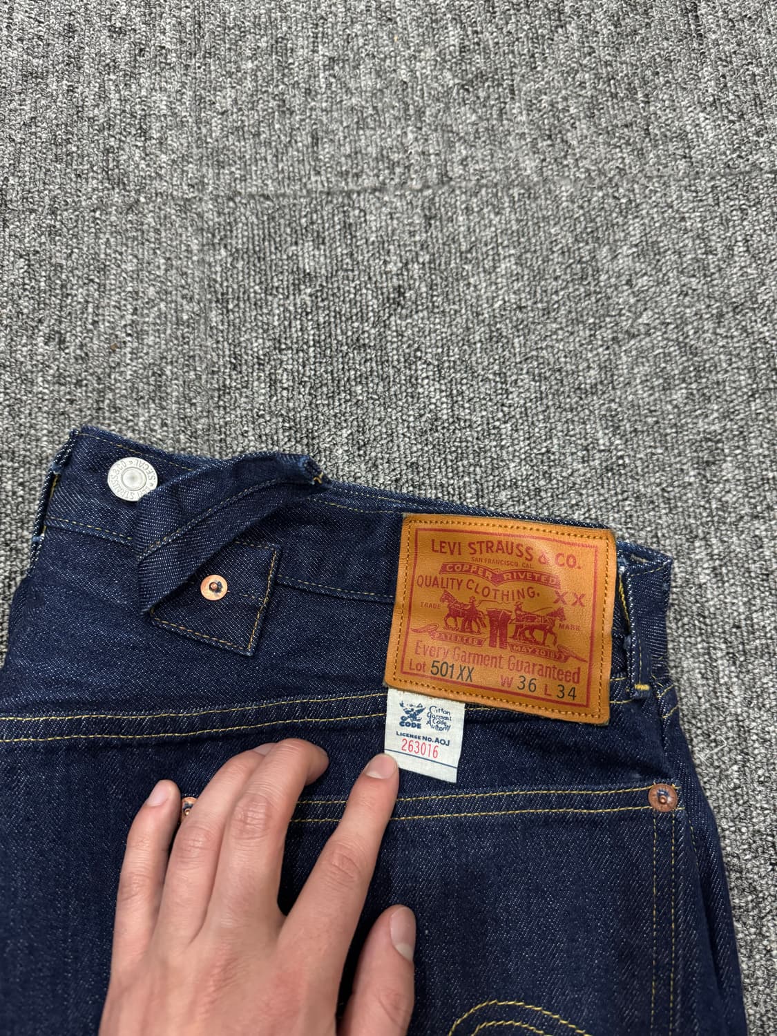 새상품) LVC 리바이스 33501 셀비지 신치백 데님 36/34 상품이미지4