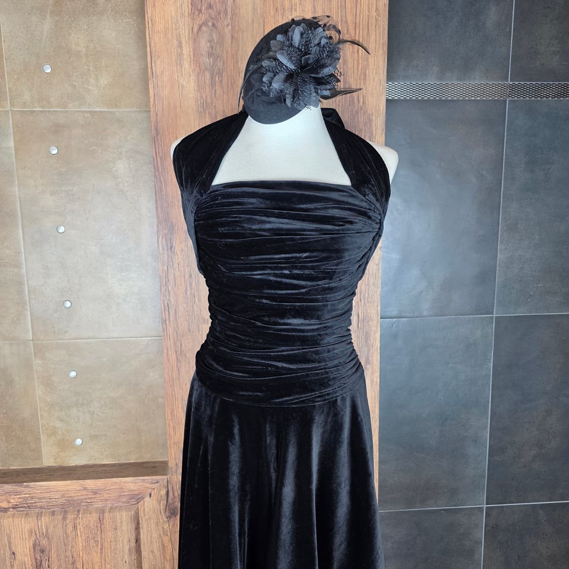 벨벳 셔링 드레스 상품이미지2