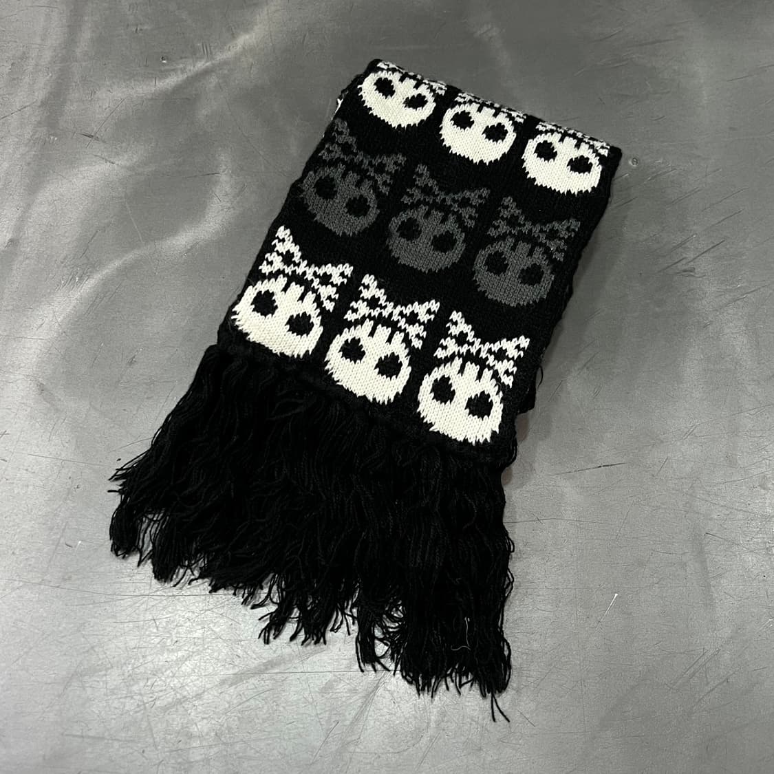  펑크 스컬 패턴 머플러 y15097 상품이미지1