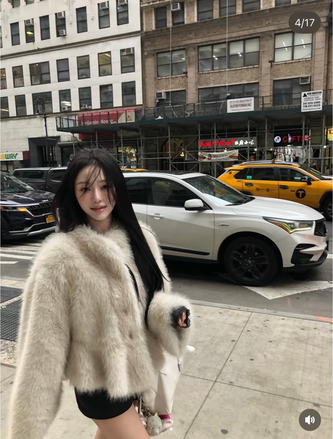 피브안 아이보리 퍼 자켓 상품이미지4