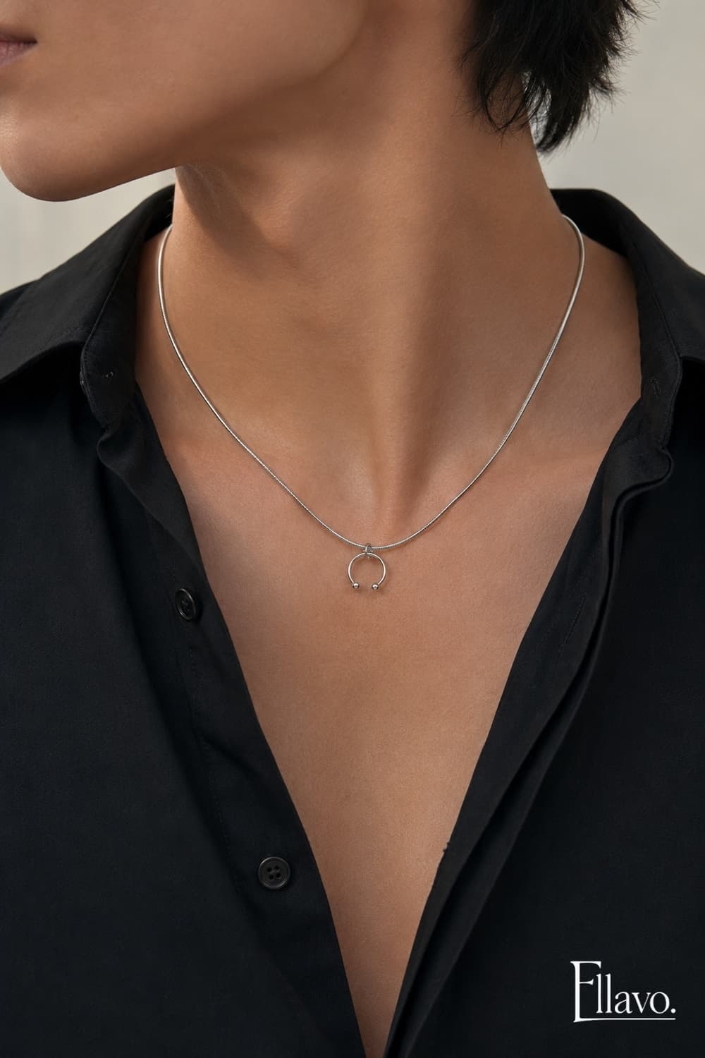 Ellavo Halo Drop Silver Chain 상품이미지5