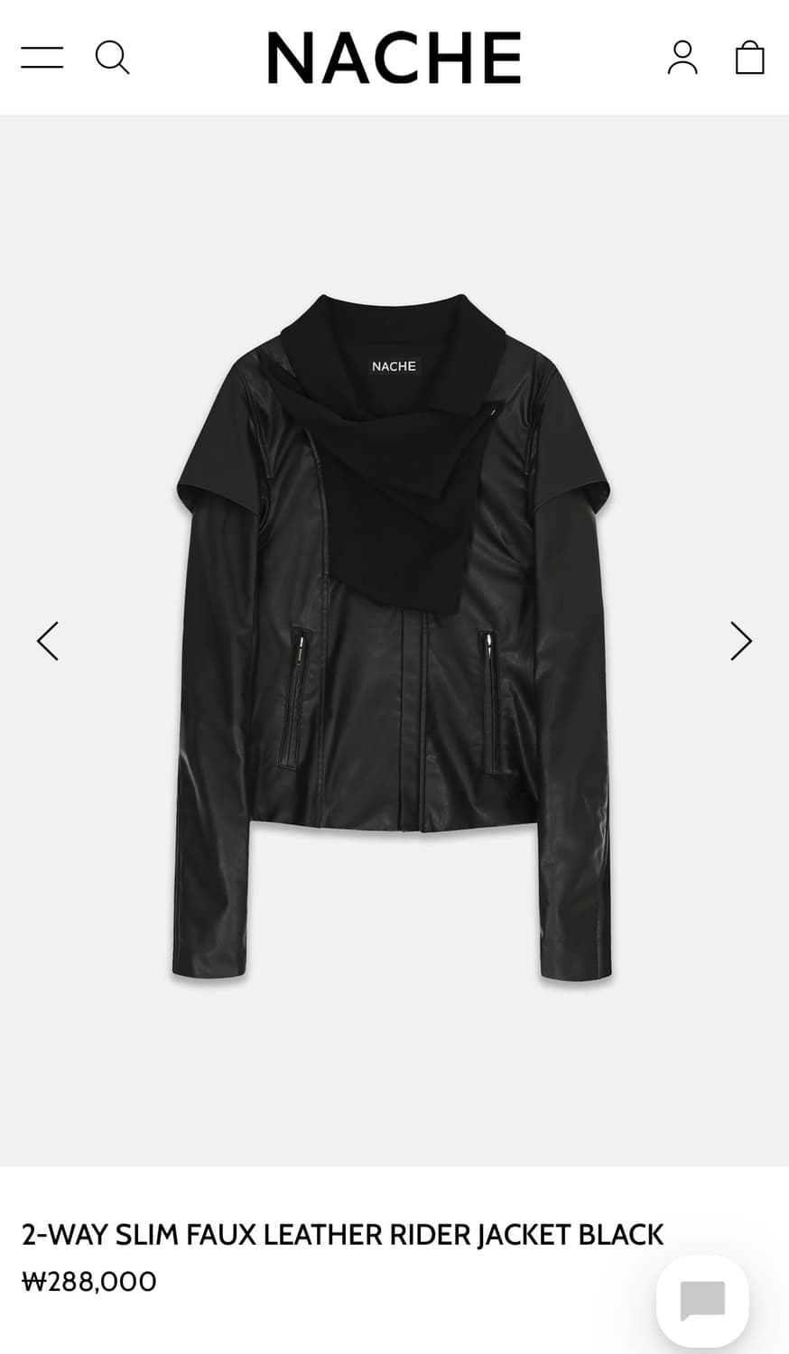 NACHE 2-WAY SLIM FAUX LEATHER RIDER JACK 상품이미지3