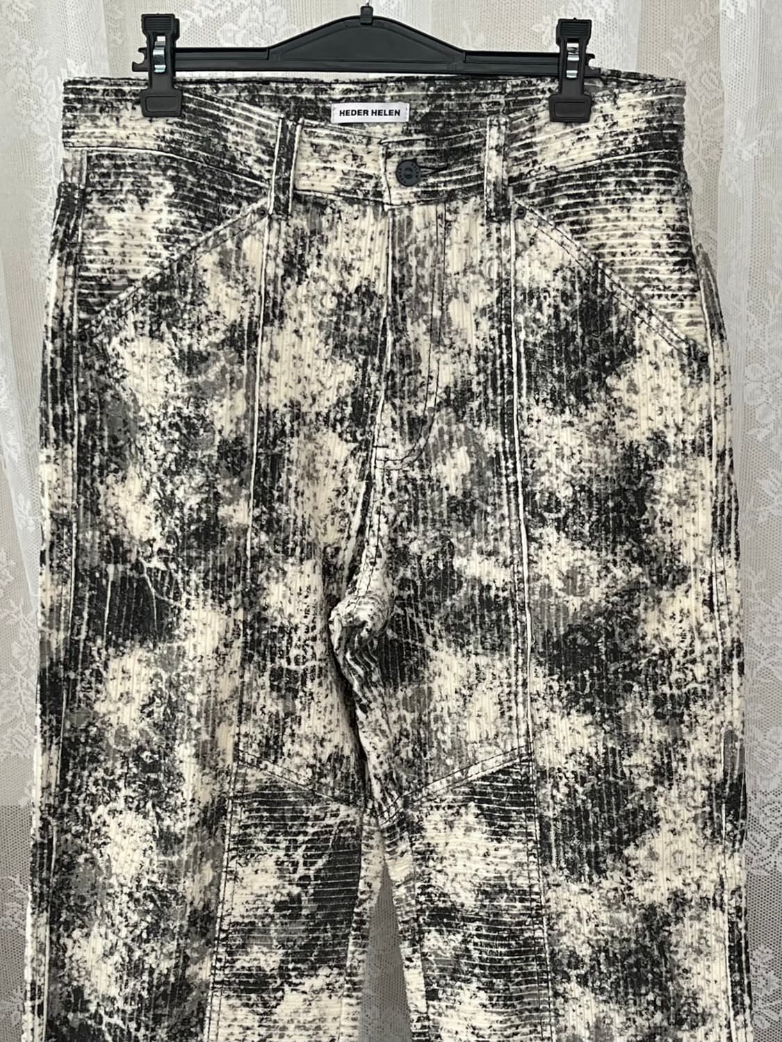 48) 헤더헬렌 코듀로이 타이다이 팬츠 아이보리 상품이미지3