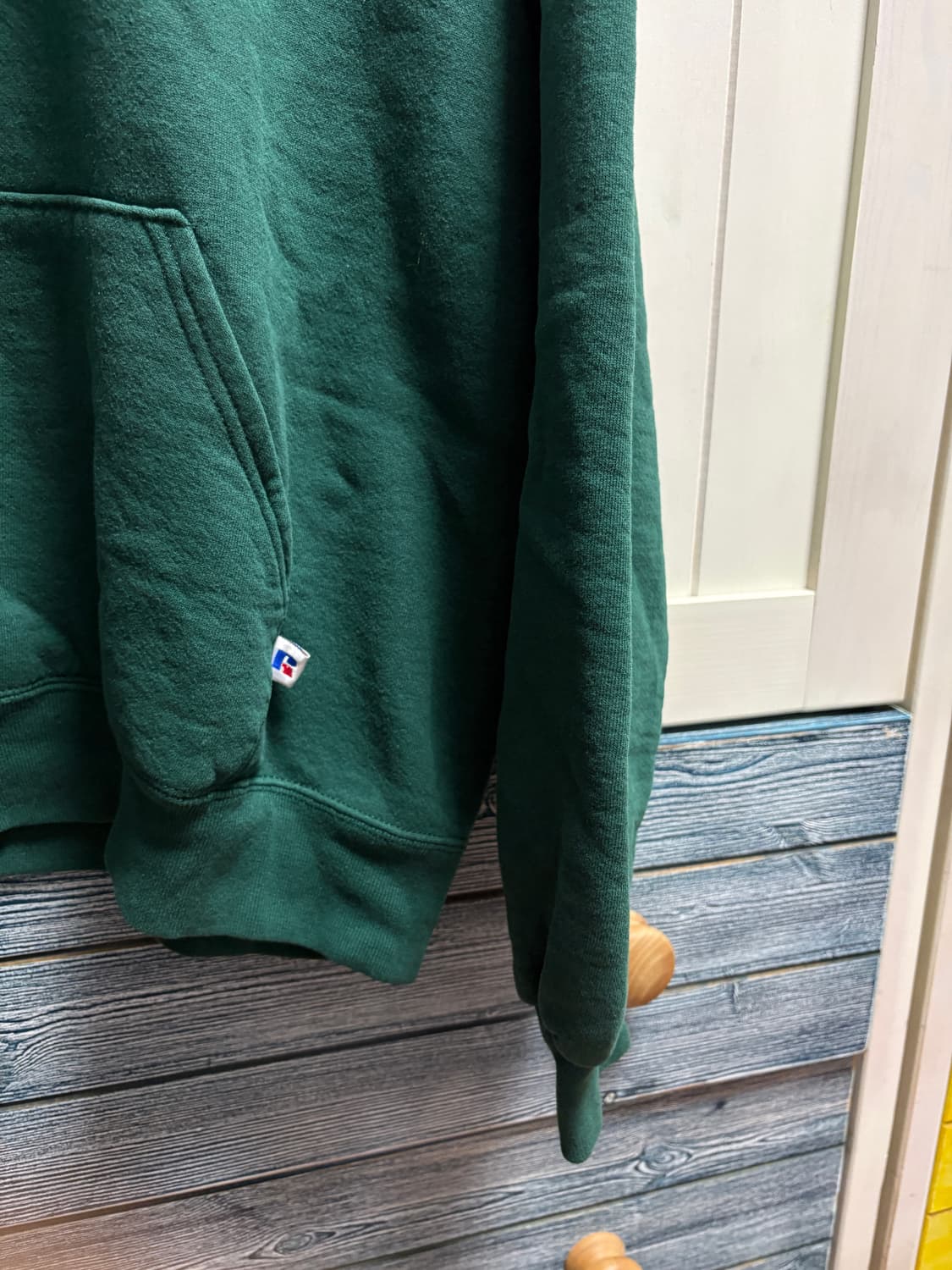 미제 usa 90s 러셀 후디 후드 그린 L 라지사이즈 상품이미지2