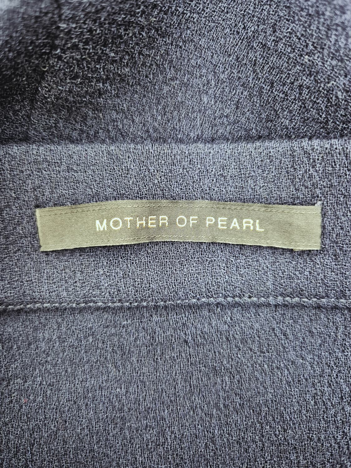 MOTHER OF PEARL 네이비 울 100% 플레어 미니 스커트 상품이미지5