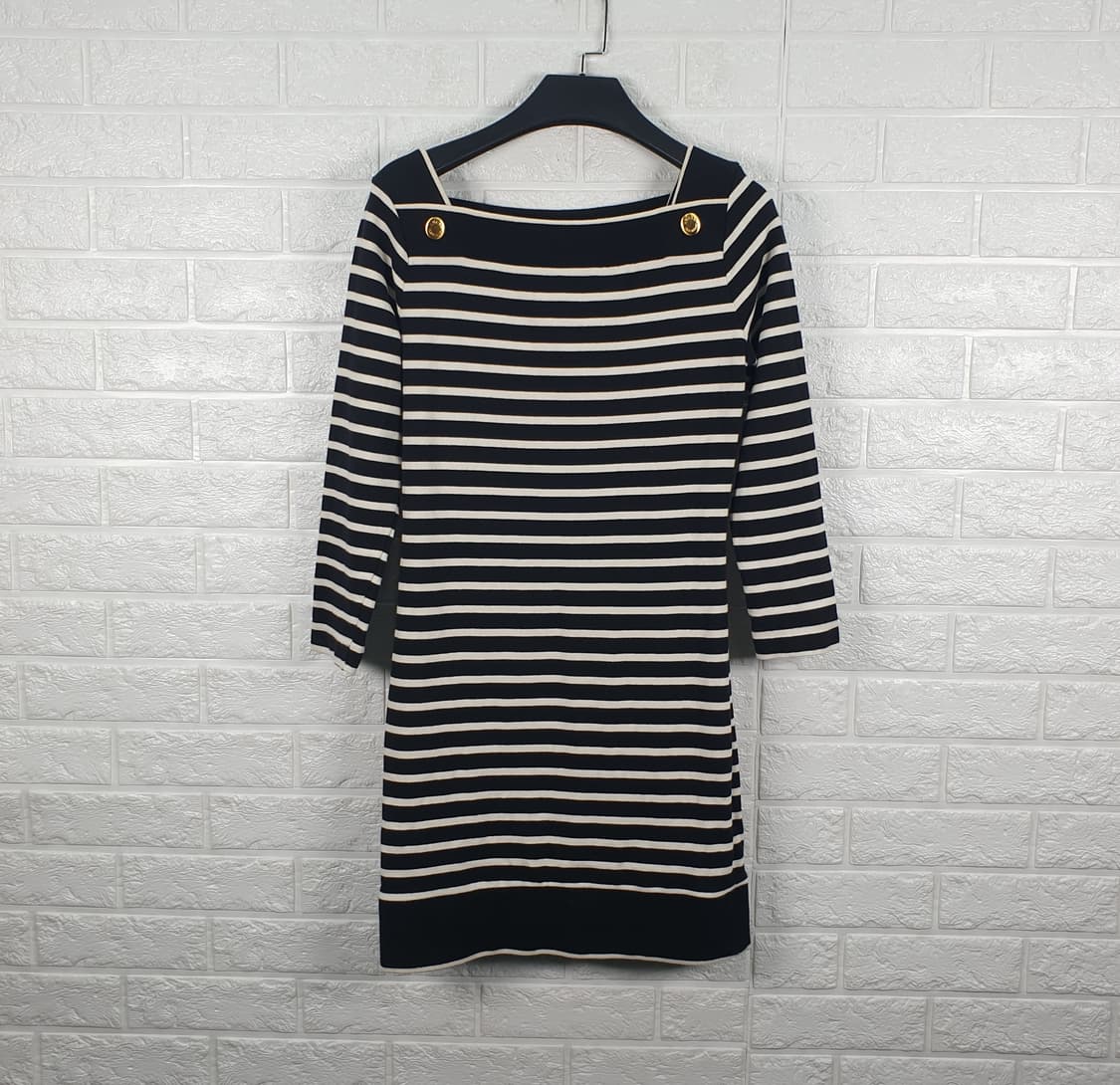 [85]럭키슈에뜨 스퀘어넥 스트라이프 원피스 상품이미지1