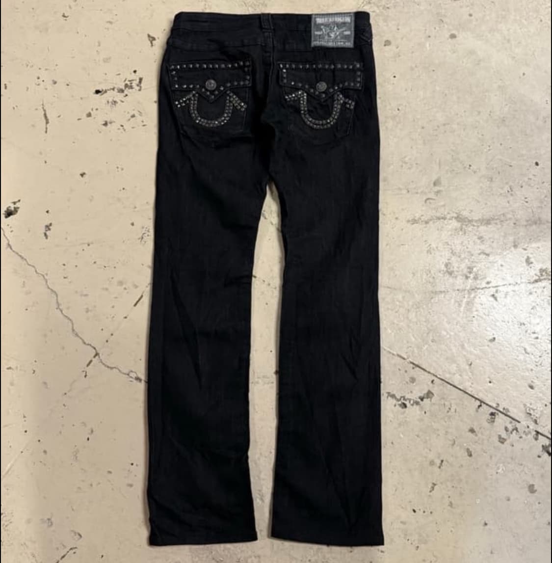 트루릴리젼 스터드 블랙 데님 팬츠 상품이미지1