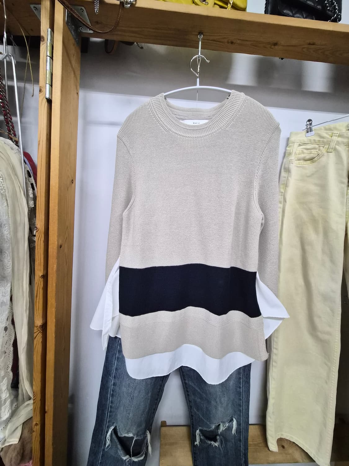 쉬폰 레이어드 봄니트 상품이미지3