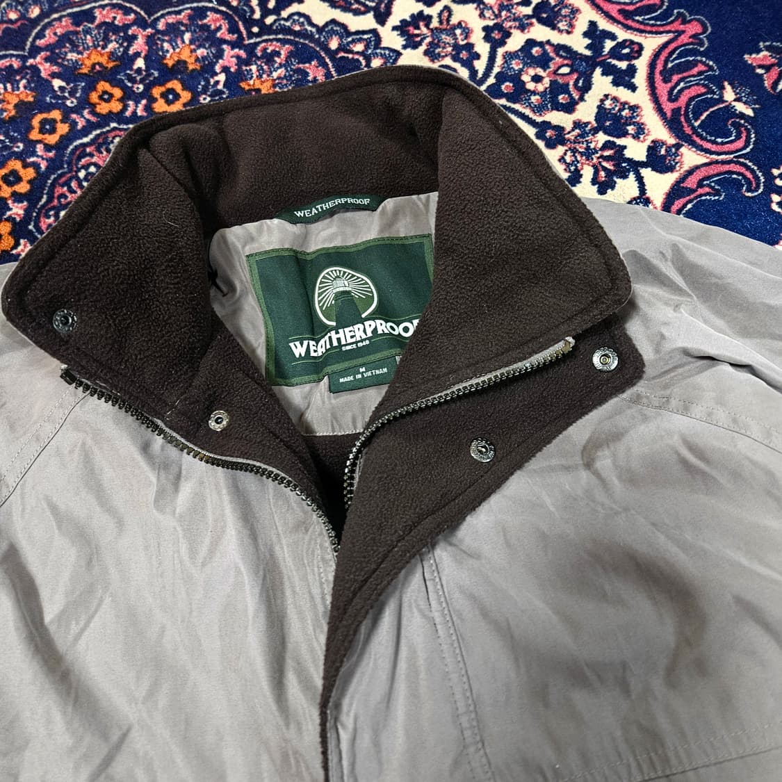 워터프루프 in USA 빈티지 플리스 라이닝 블루종 자켓 M size 상품이미지4