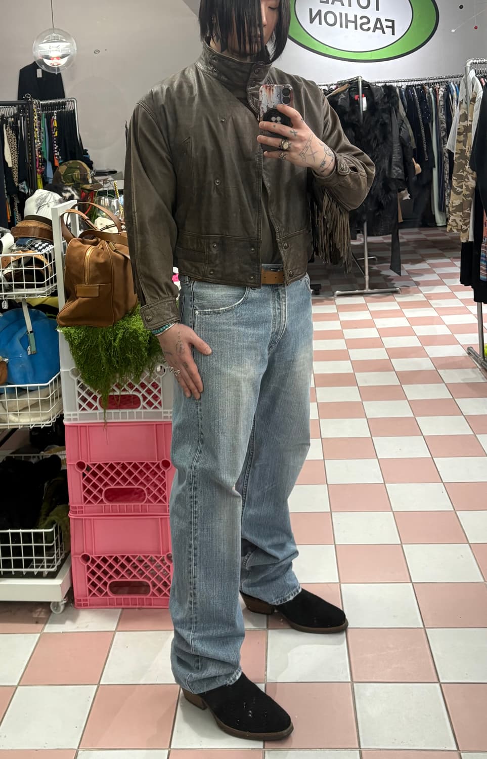 80-90’s vintage 웨스턴 레더 자켓 (남녀공용) 상품이미지8