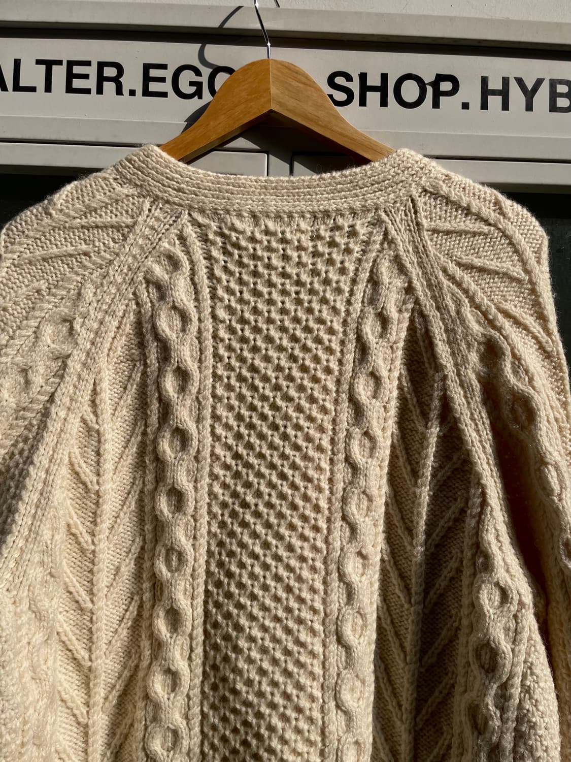 pure wool fisherman handmade cardigan 상품이미지8