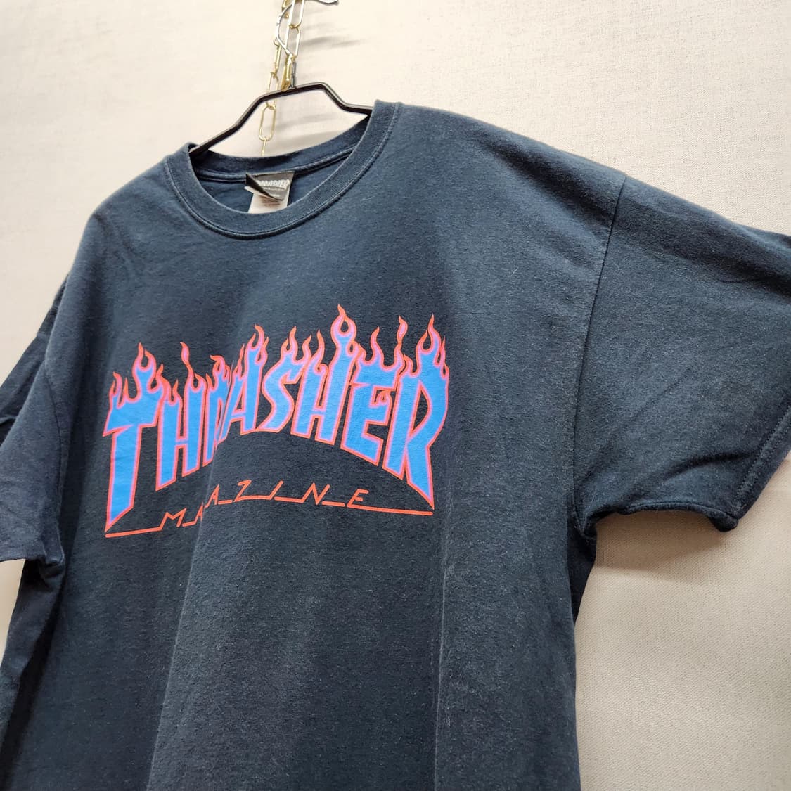 트레셔 빅로고 빈티지 프린팅 반팔티 XL(XL) 상품이미지3