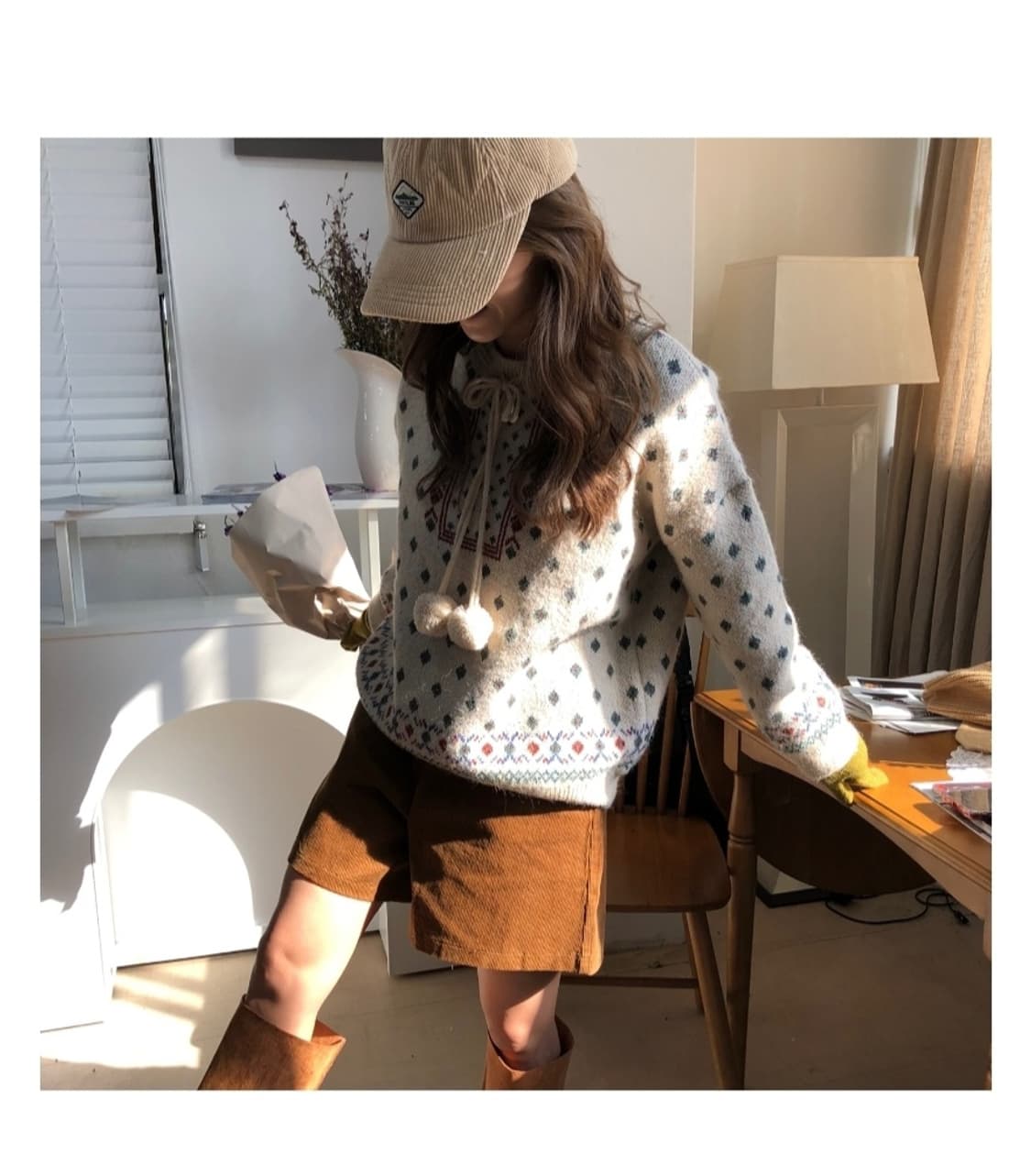 <재고정리> 새제품 빈티지 노르딕 방울 가디건 (크리스마스 니트 강추) 상품이미지2
