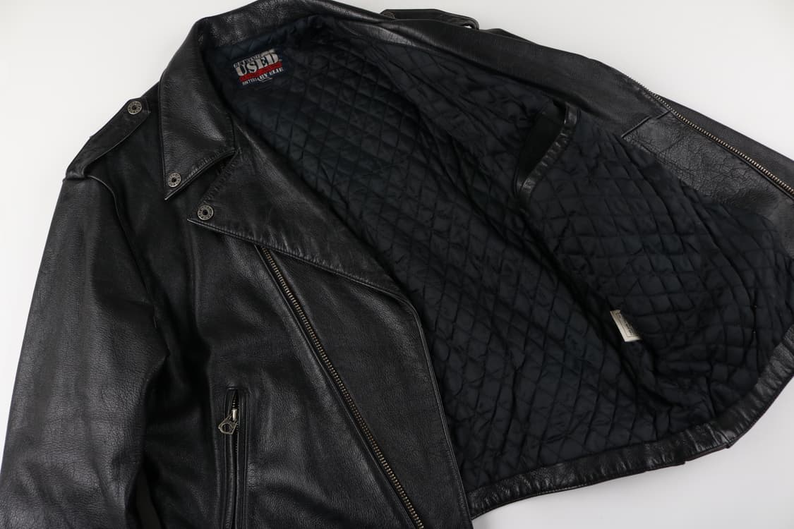 [L] 90's 겟유즈드 소가죽 라이더 자켓 상품이미지4