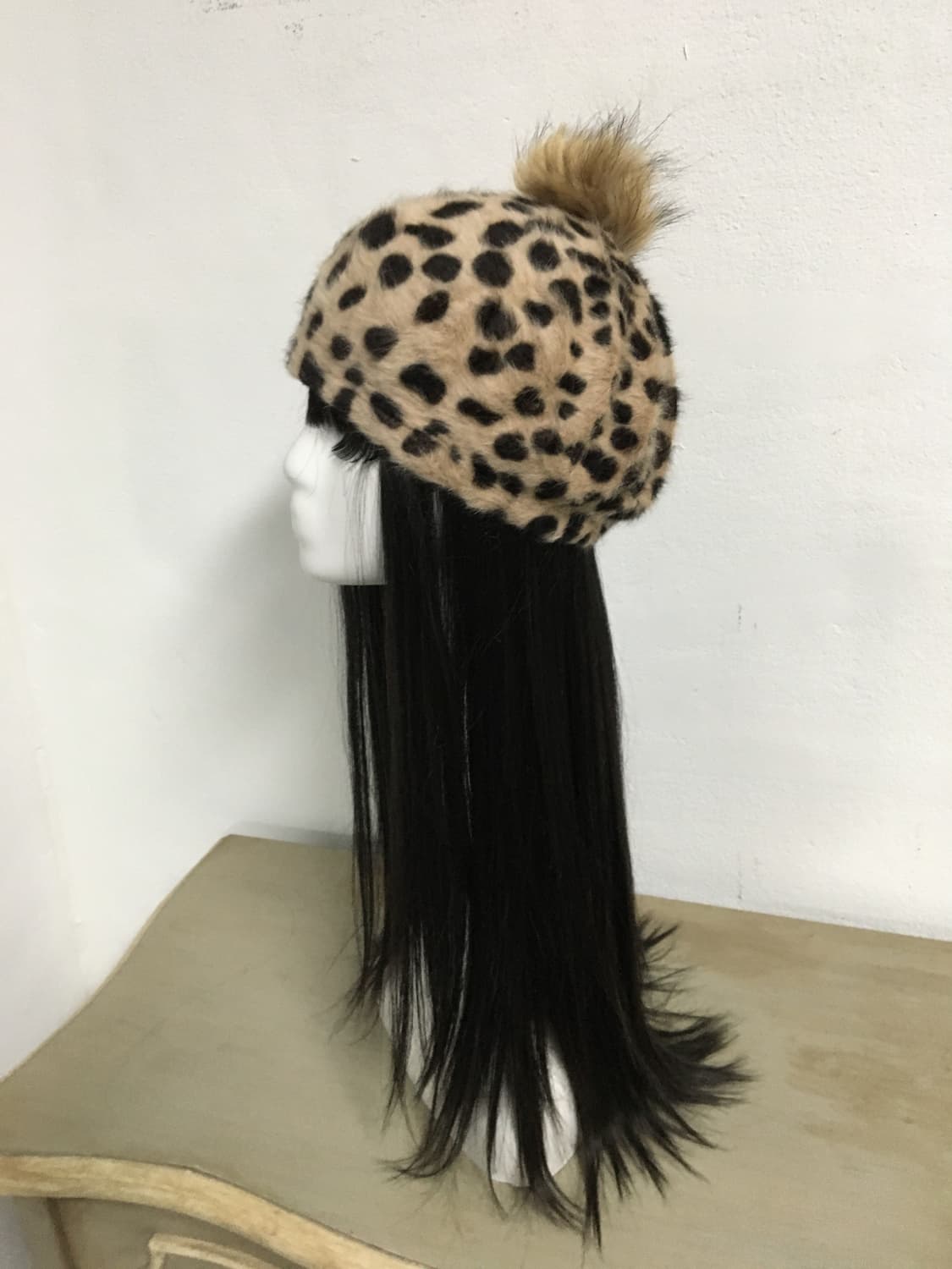  pom leopard pattern beret 상품이미지1