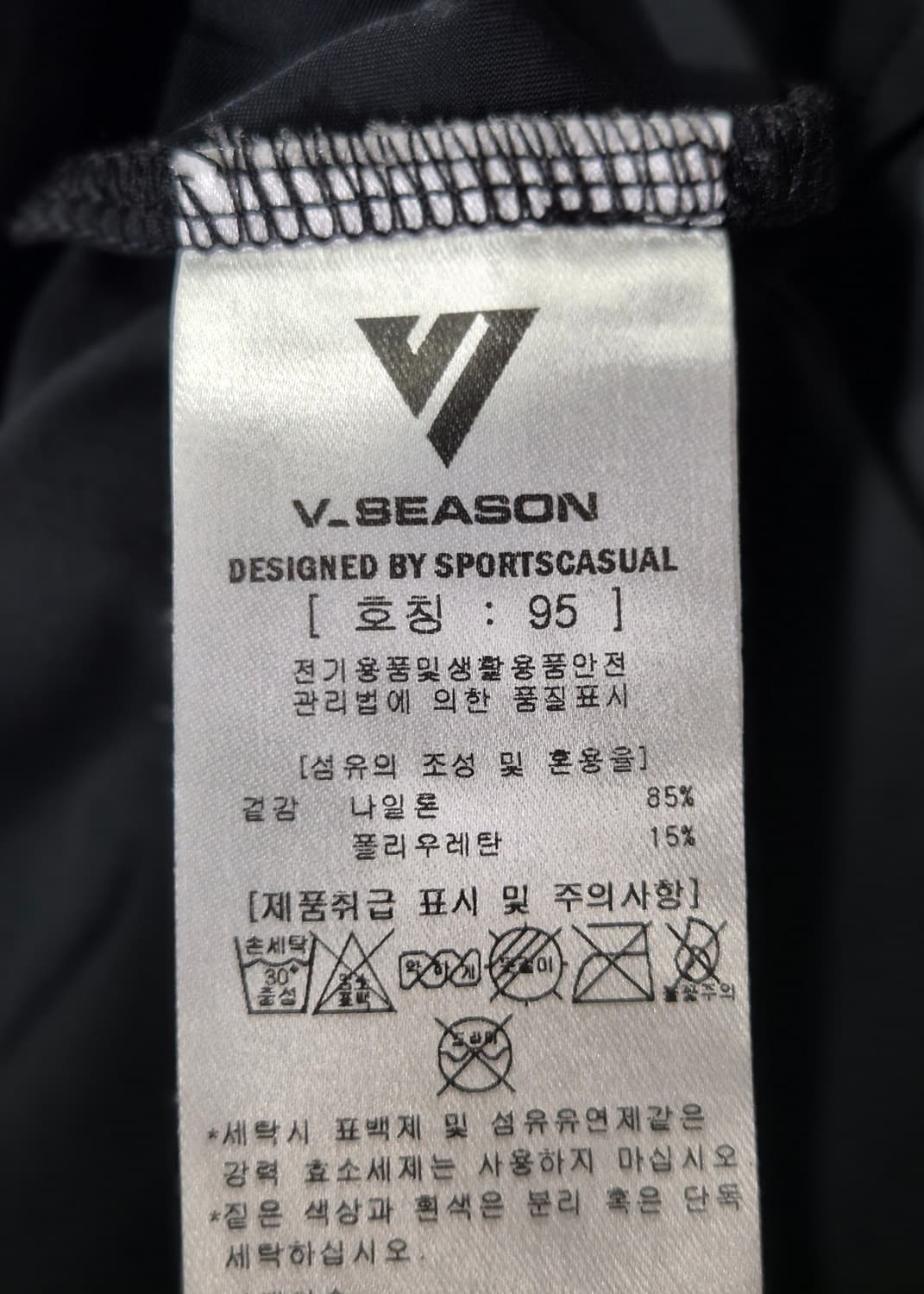 골프웨어 V.SEASON 95 블랙 반팔 카라티 95 55 66 상품이미지7