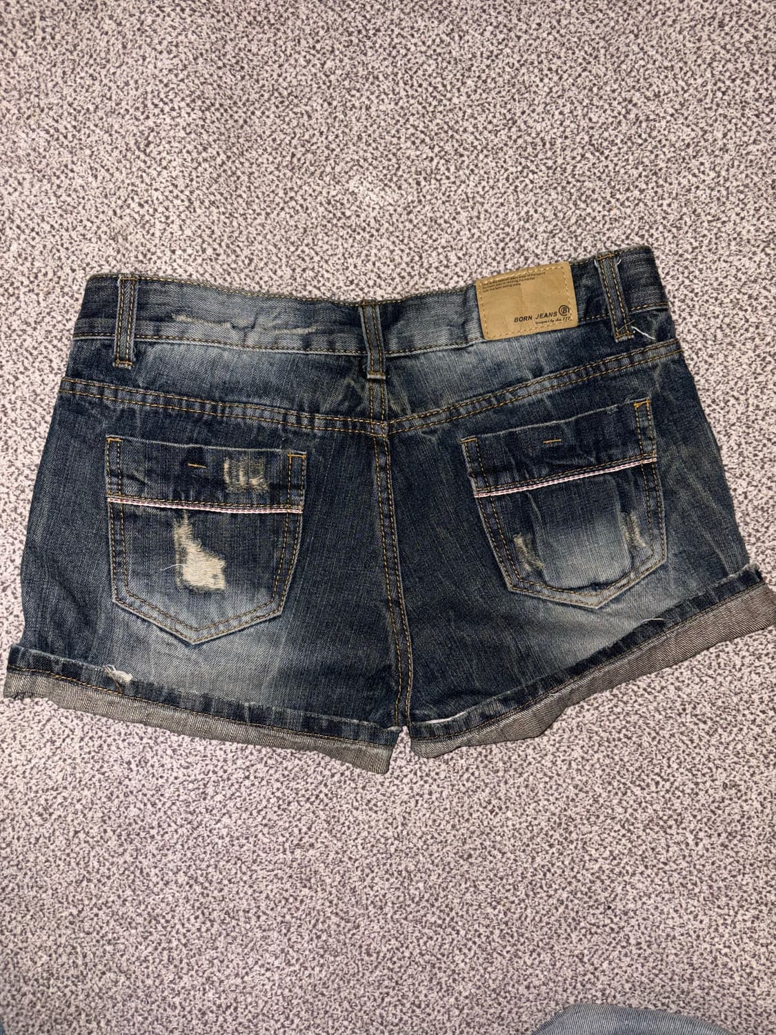 Vintage 워싱 로우라이즈 숏팬츠 상품이미지2