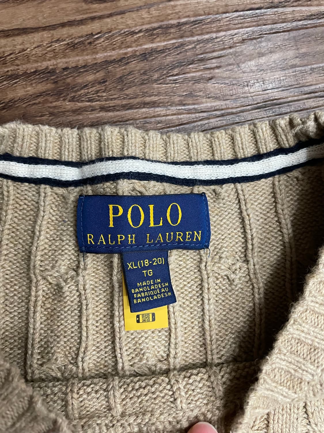 폴로 랄프로렌 베이지 케이블 코튼 니트 스웨터 상품이미지7
