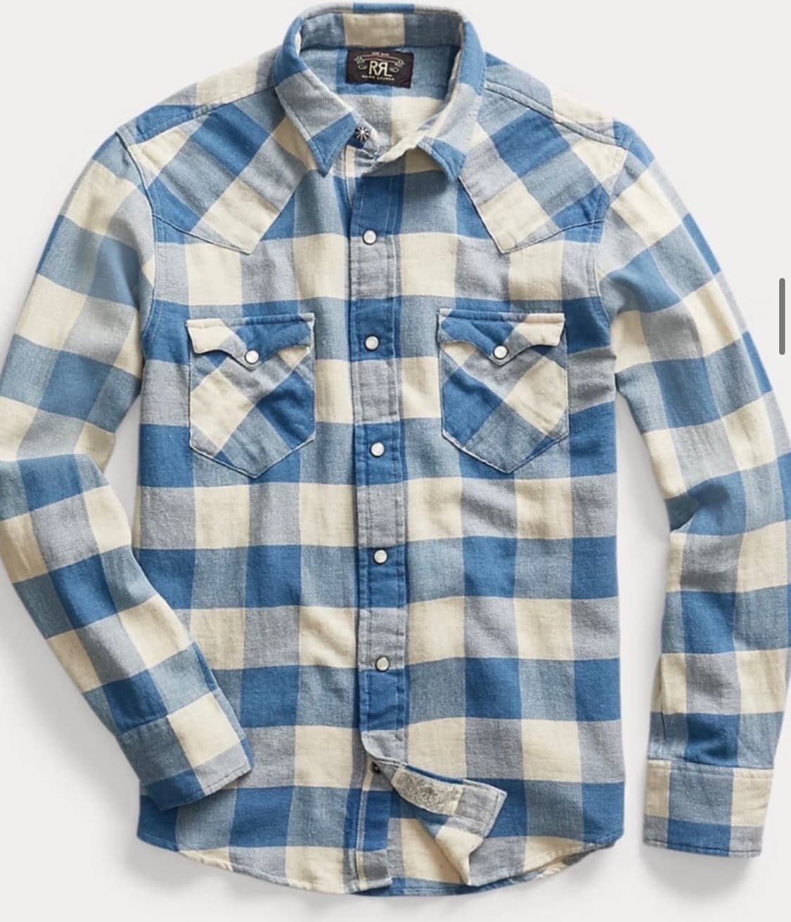 RRL 더블알엘 웨스턴셔츠 인디고크림 M 새제품 상품이미지1