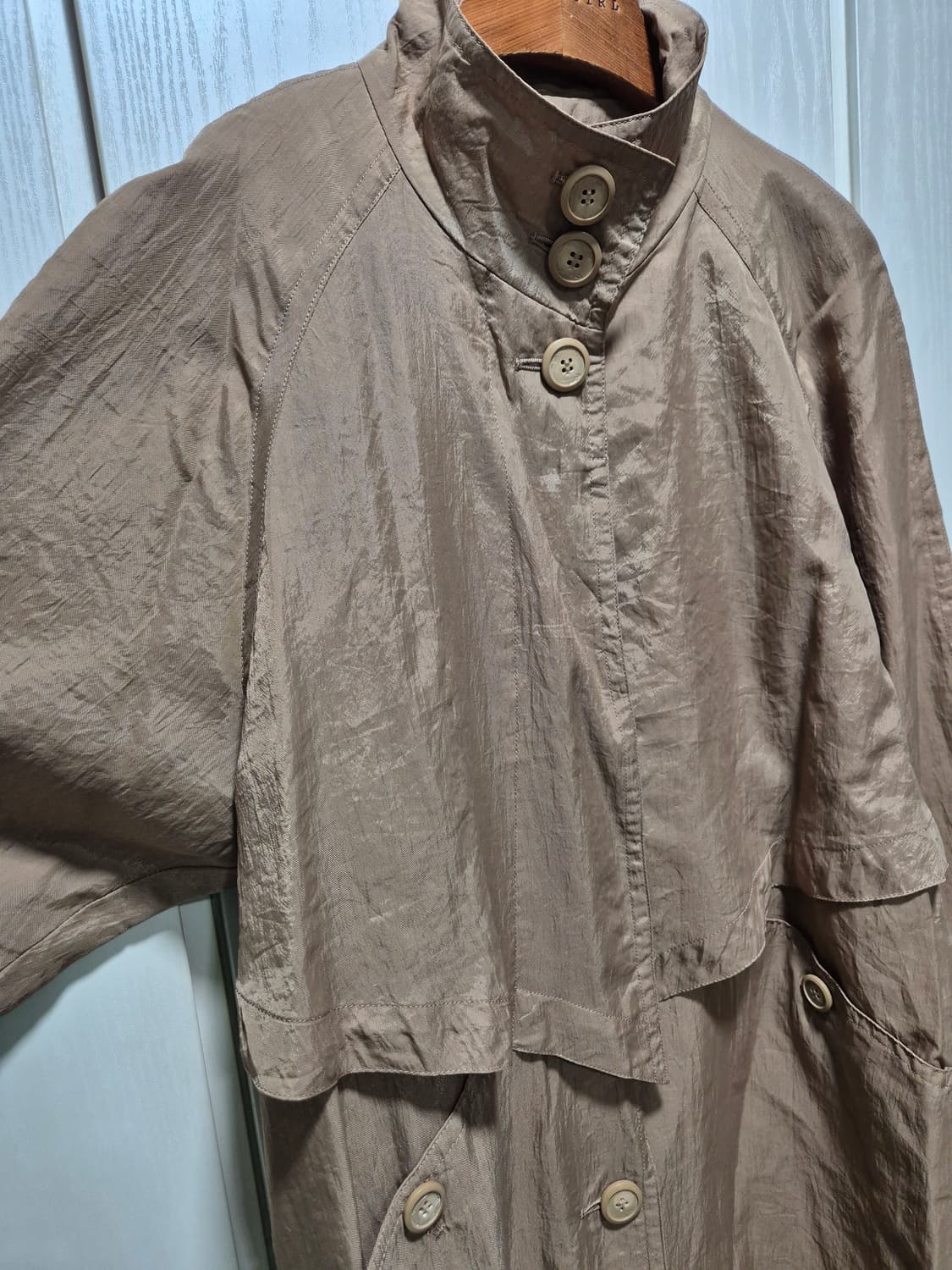 (세일)JPN VTG. SNA BLANC 브라운 롱트렌치 상품이미지4