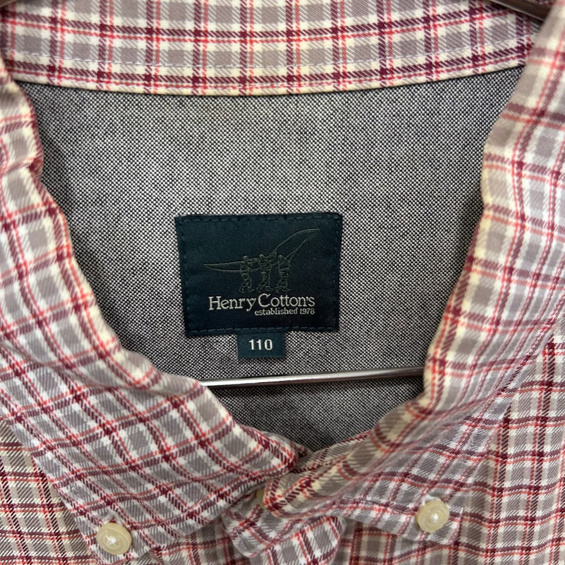 헨리코튼 스몰로고 체스트포켓 체크셔츠 상품이미지3