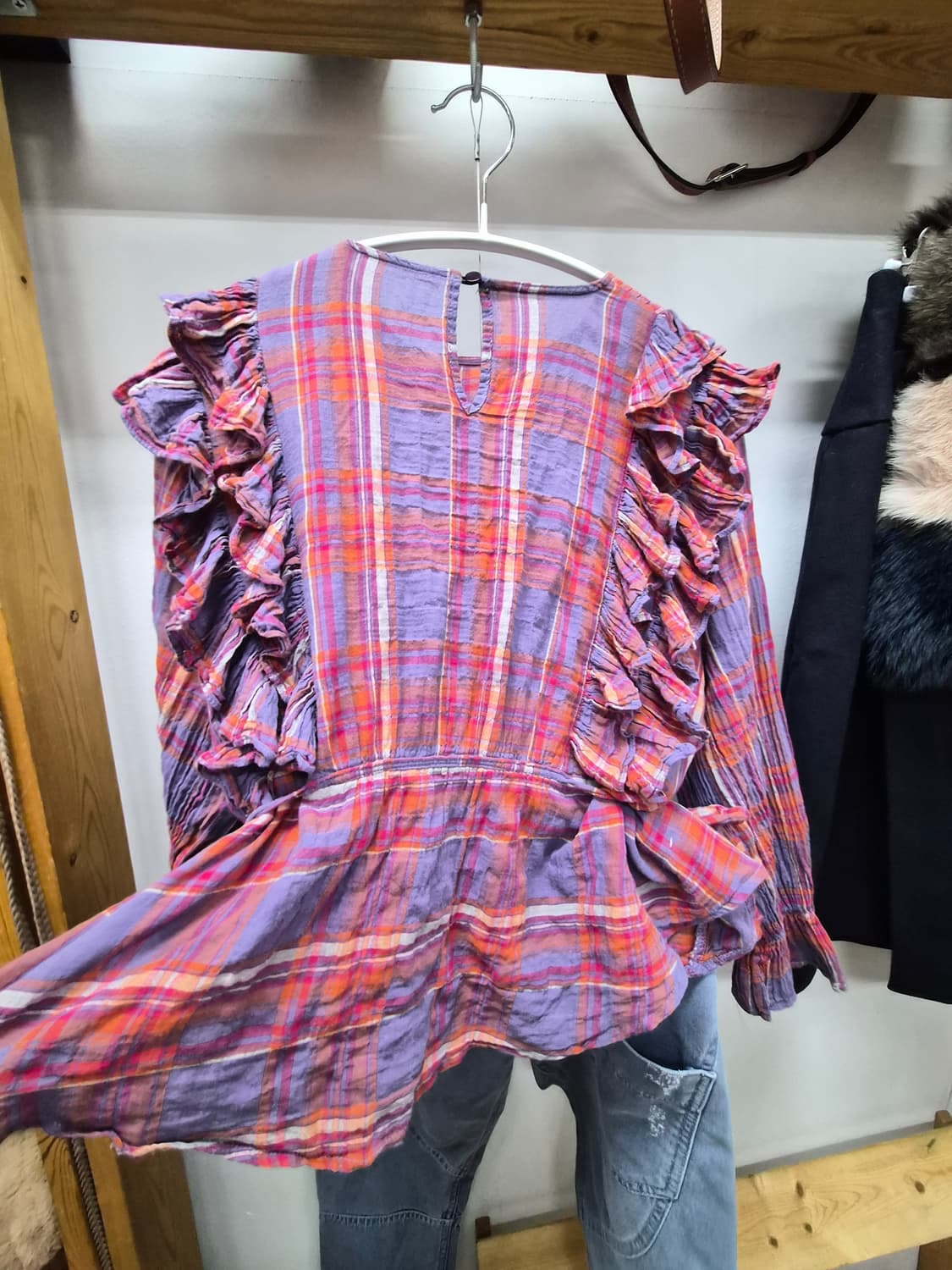 white.b 프릴블라우스.편집샾 배기팬츠 상품이미지5