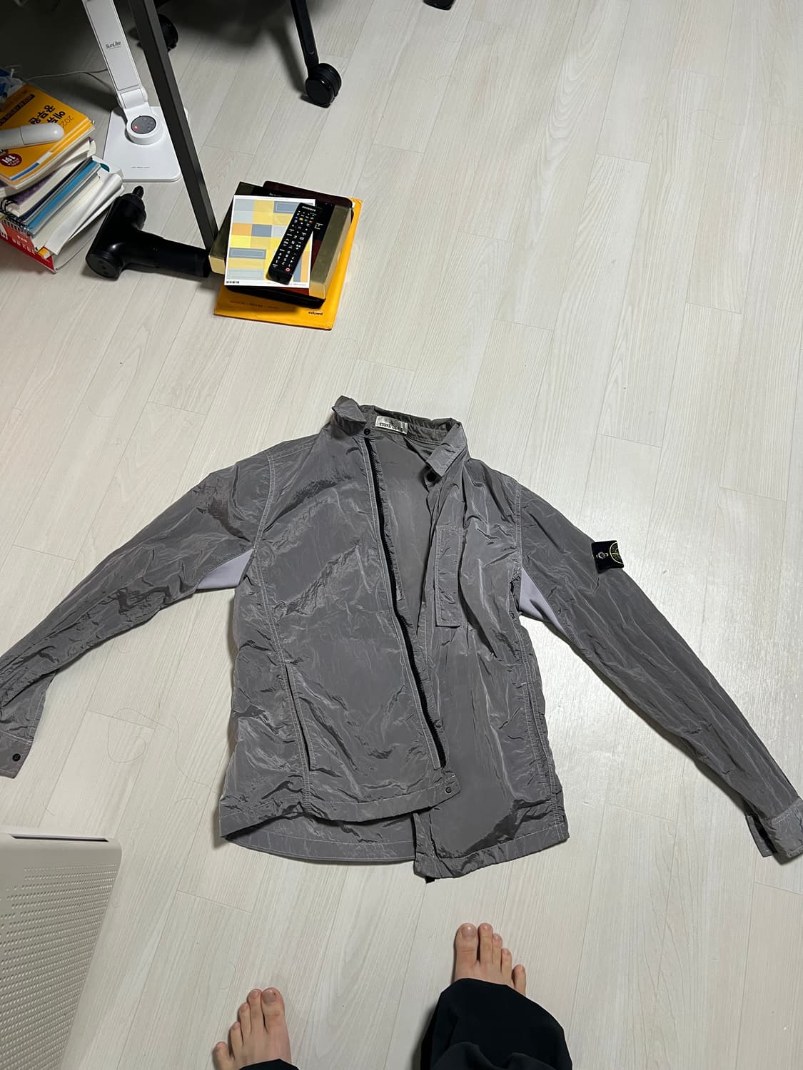 스톤아일랜드 나일론메탈 오버셔츠 그레이 L 17fw 상품이미지3