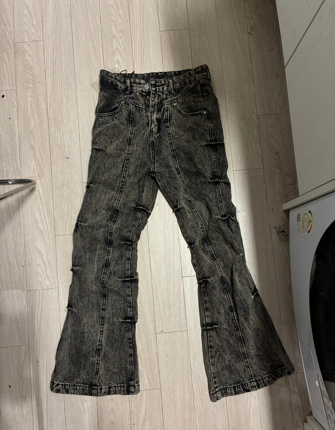 American Distressed Pleated Jeans 상품이미지1