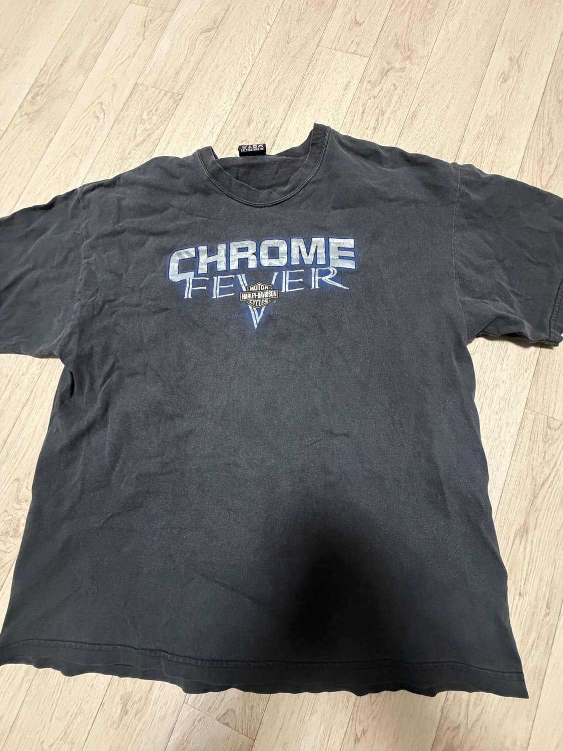할리 데이비슨 chrome fever 빈티지 티셔츠 상품이미지1
