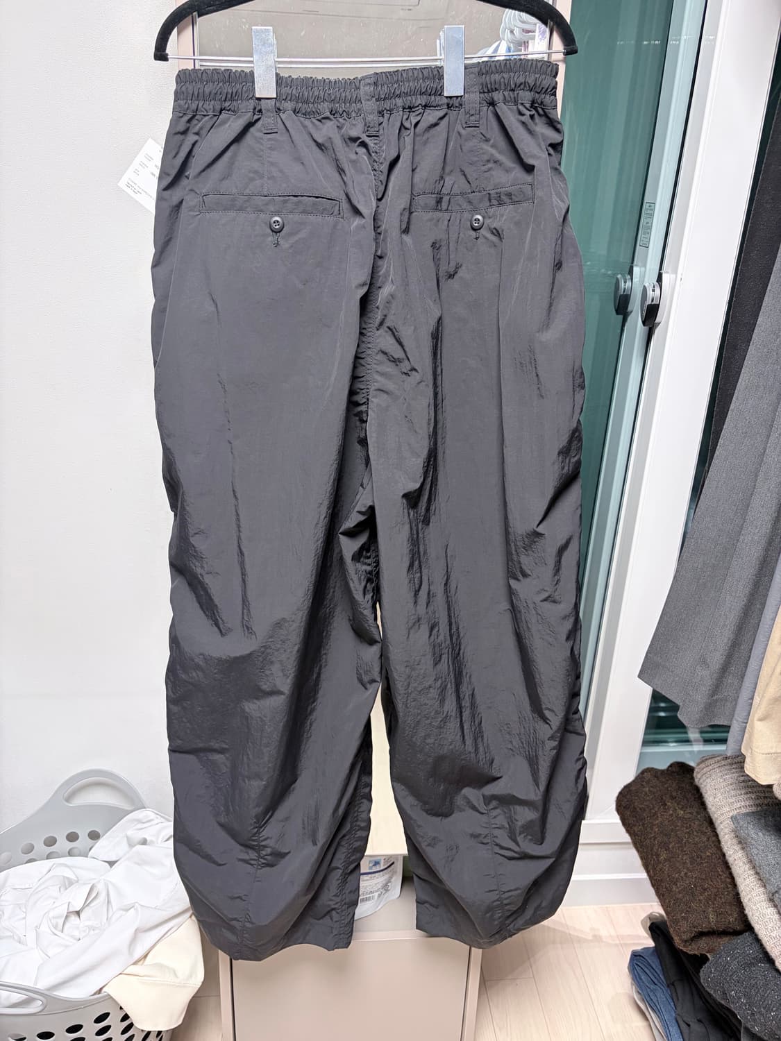 꼼데가르송 옴므 블랙 나일론 팬츠 L사이즈 상품이미지2