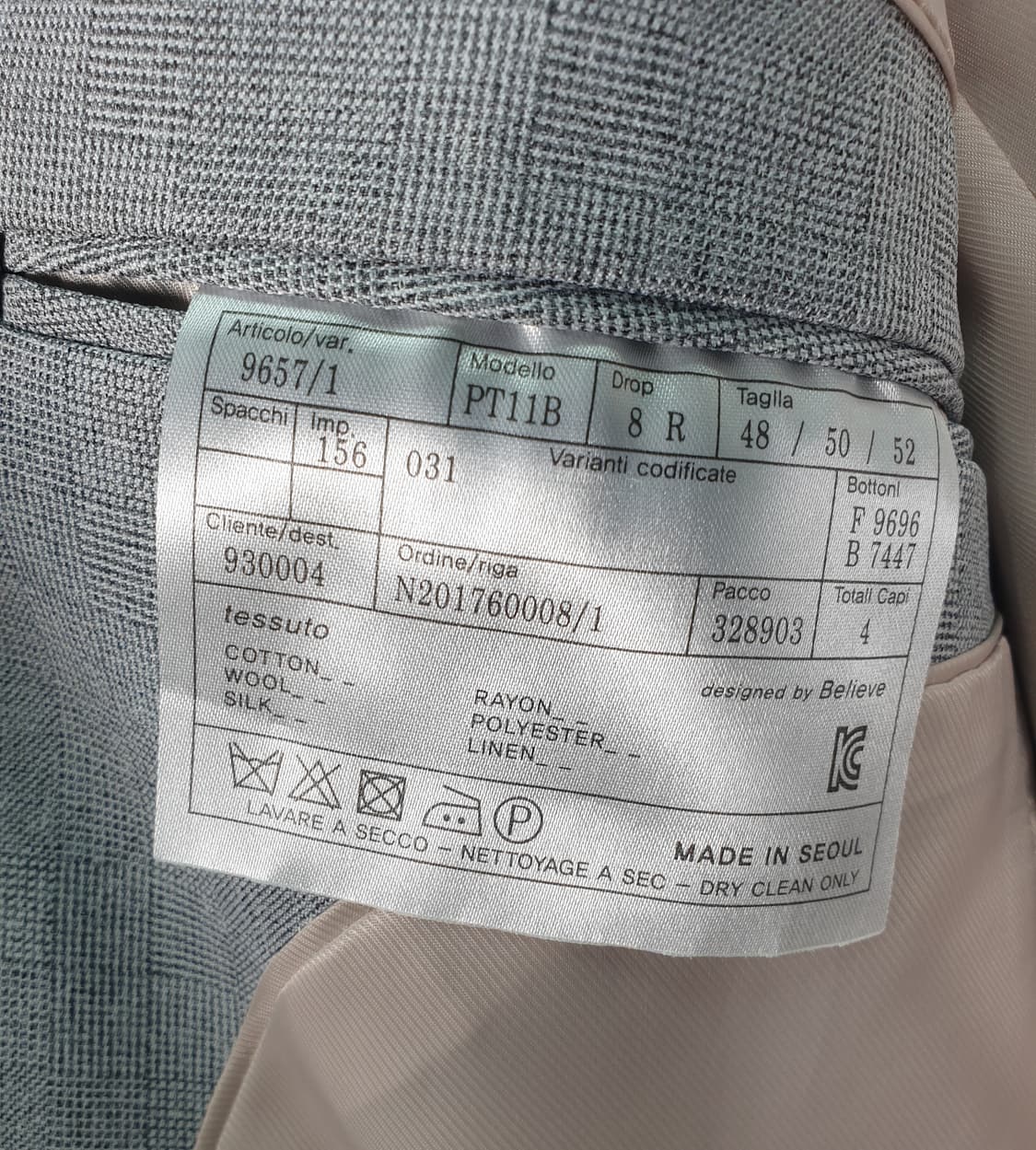 [100]빌리브 그레이 체크 블레이저 상품이미지7