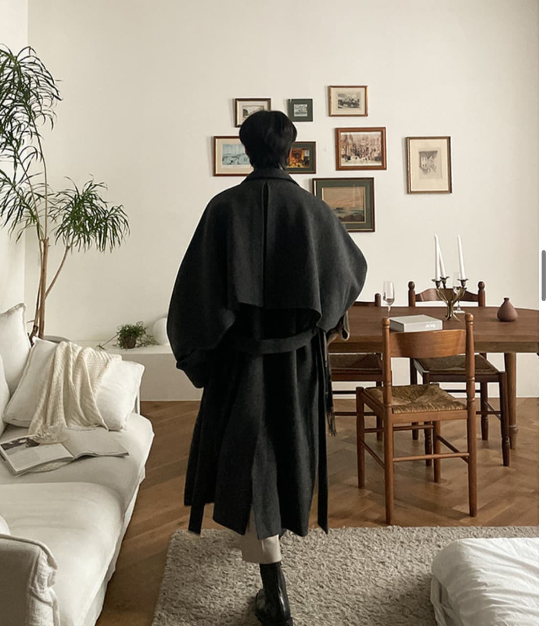 투플랜 로브 발마칸 코트 차콜 L 상품이미지7