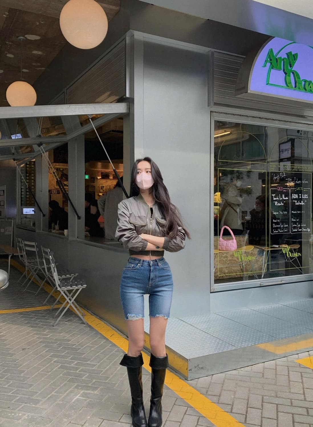 새상품) 페일제이드 데님 바이커 쇼츠 M 상품이미지6