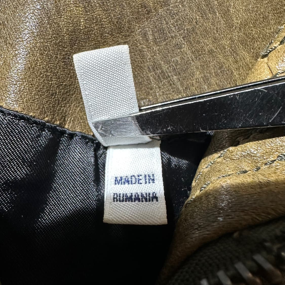 (매장판) 아르마니 진스 램스킨 투웨이 레더 자켓 상품이미지6