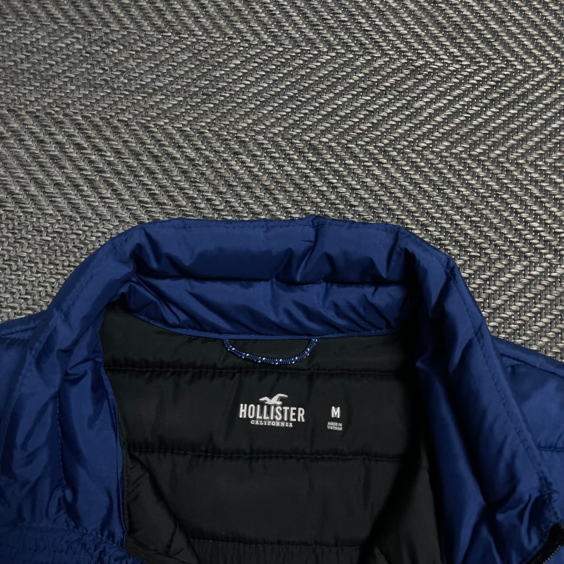 홀리스터 자수로고 경량 퀼팅 베스트 네이비o 5407 상품이미지5