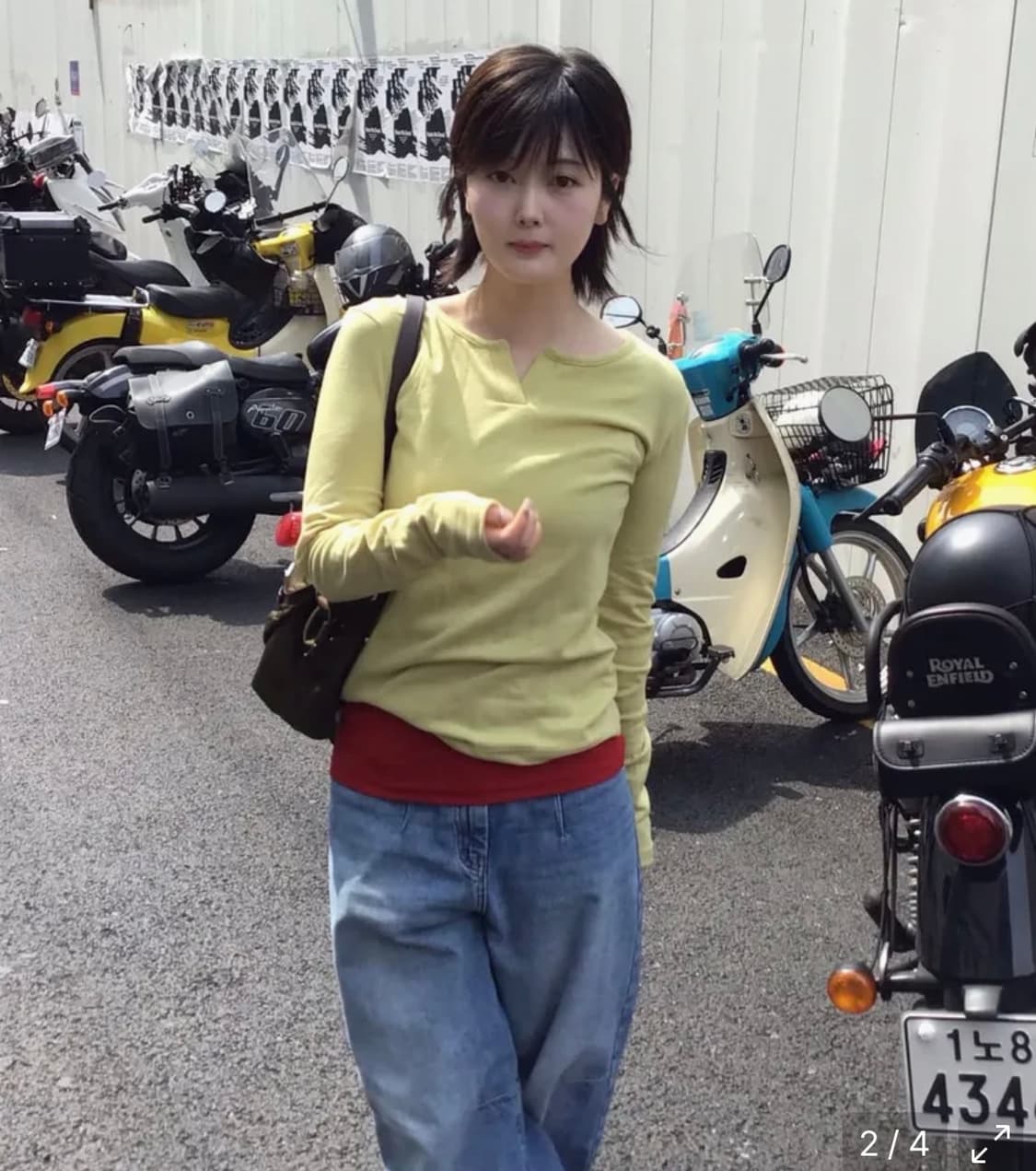 온스카 SOFT TOUCH WRINKLE T (PALE YELLOW) 상품이미지2