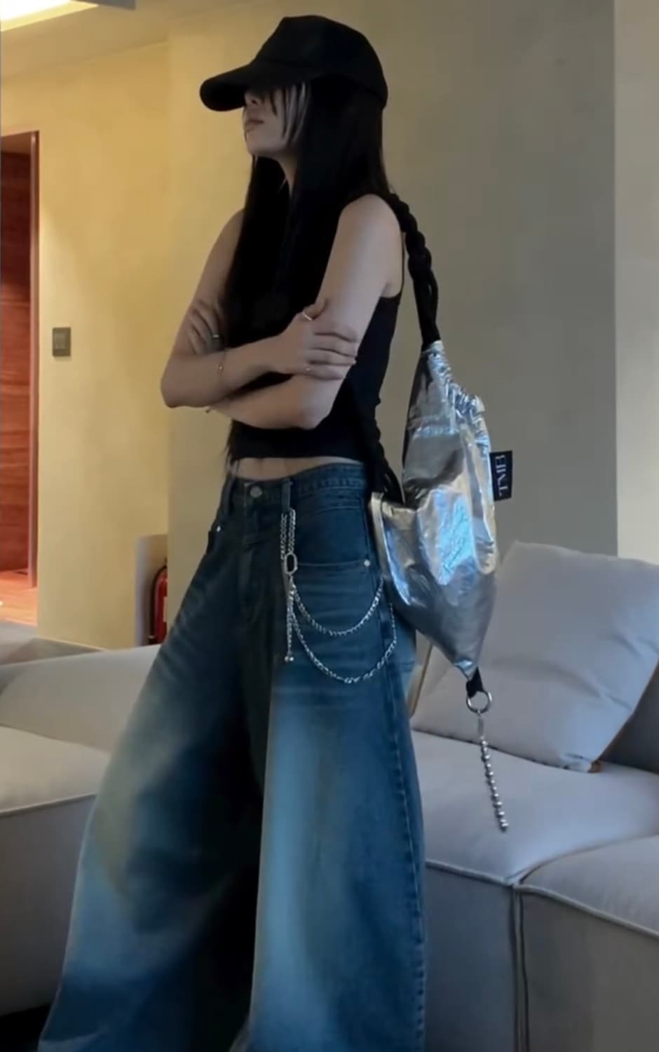 트리밍버드 샤이닝 스트링 백팩 [Sliver] 상품이미지3