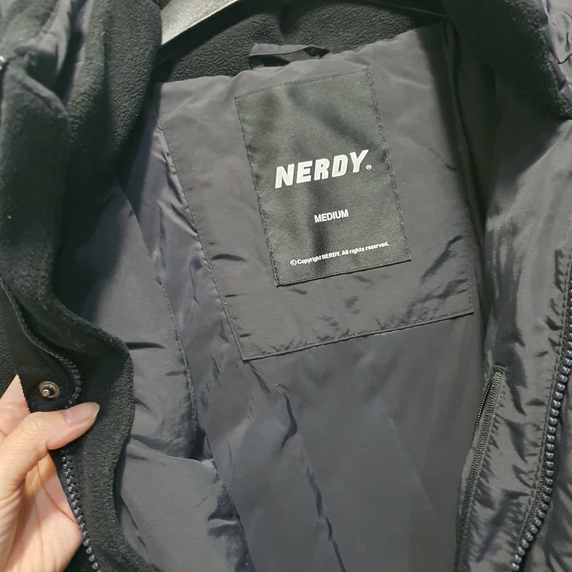 널디 플리스 블락 패딩 자켓  상품이미지6