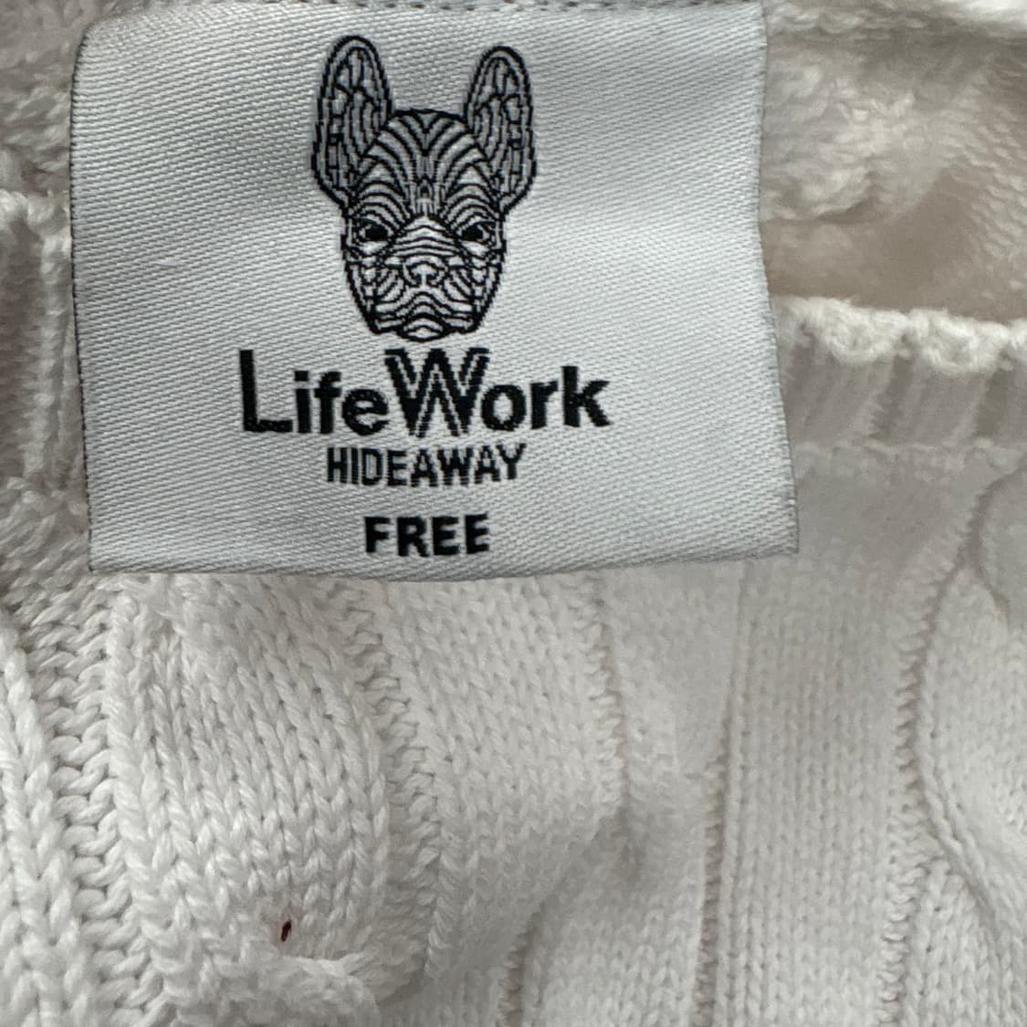 [정품/F] 라이프워크 케이블 니트 화이트 b16 상품이미지6