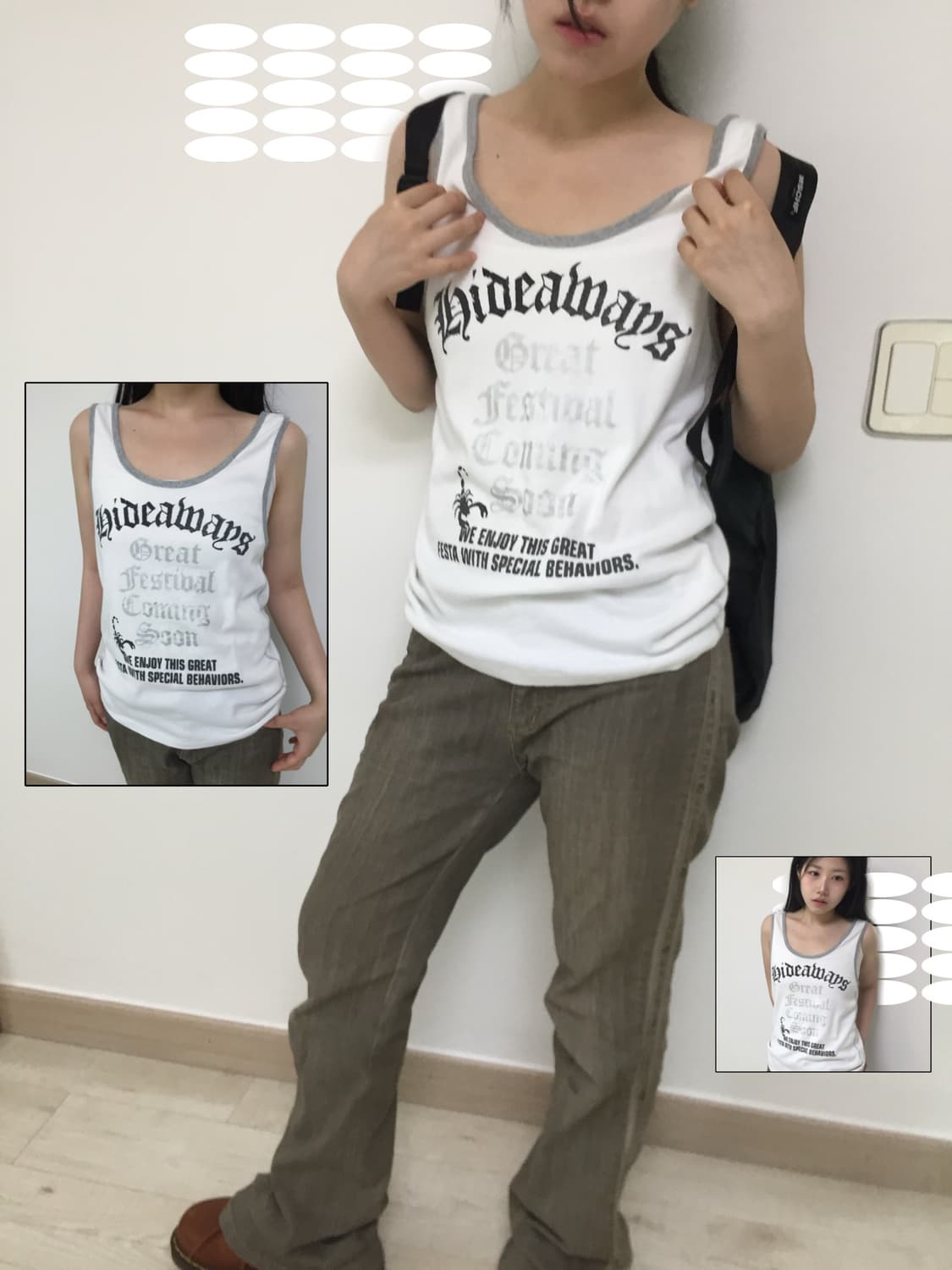 vintage y2k white sleeveless 상품이미지1